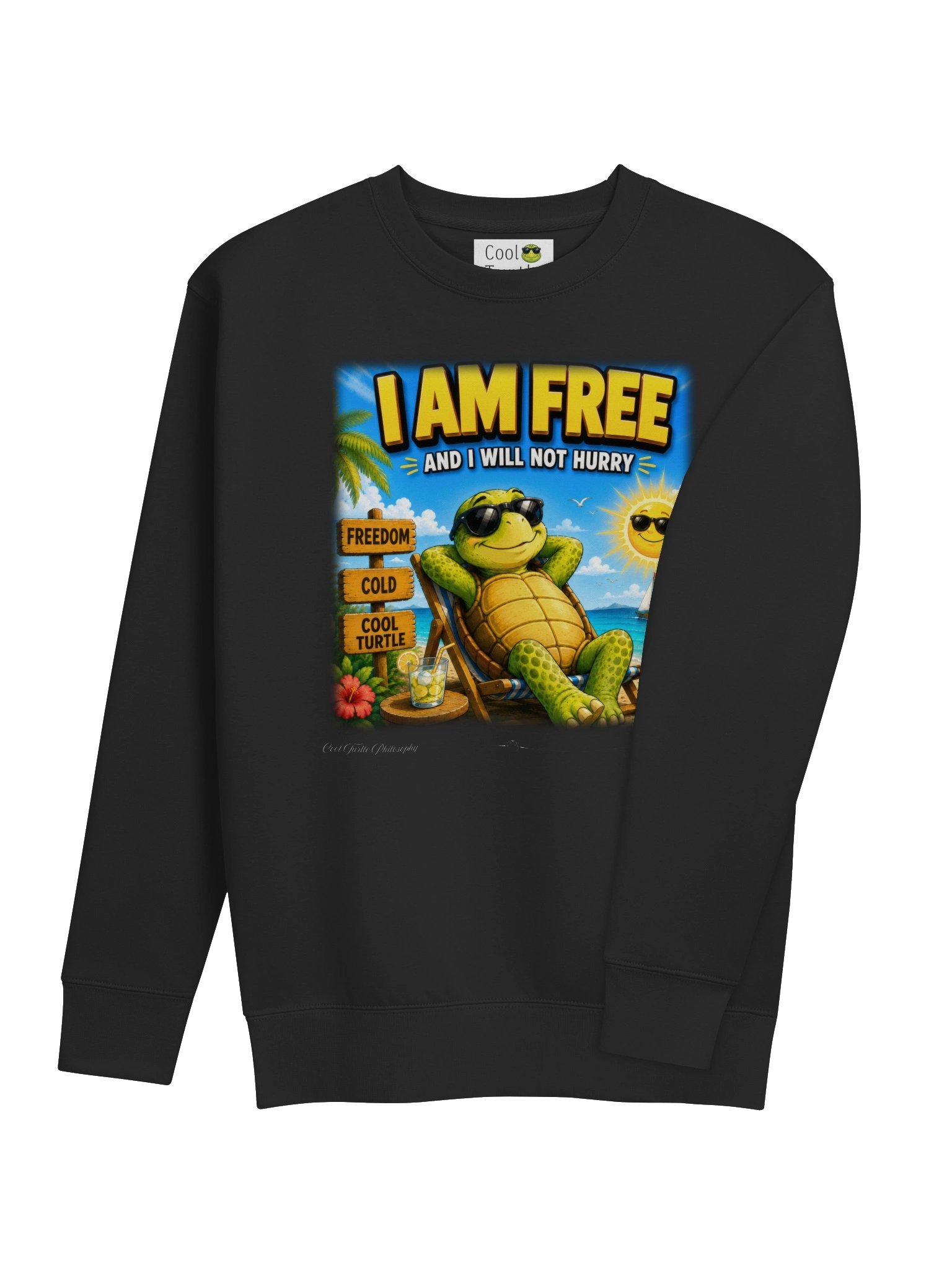 I Am Free Turtle Sweatshirt – Premium Slow Living Crewneck product image (2)