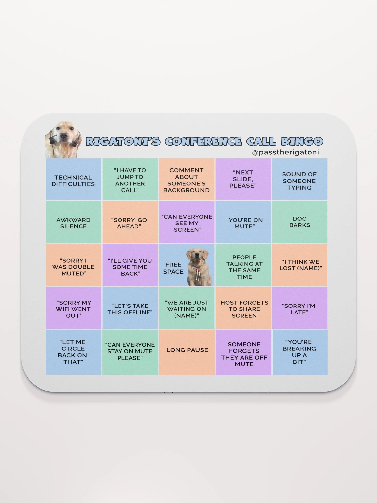 Rigatoni's Conference Call Bingo Mouse Pad product image (5)