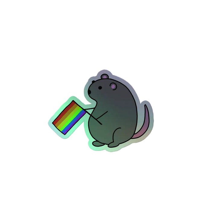 Pride Rat Holographic Sticker product image (2)
