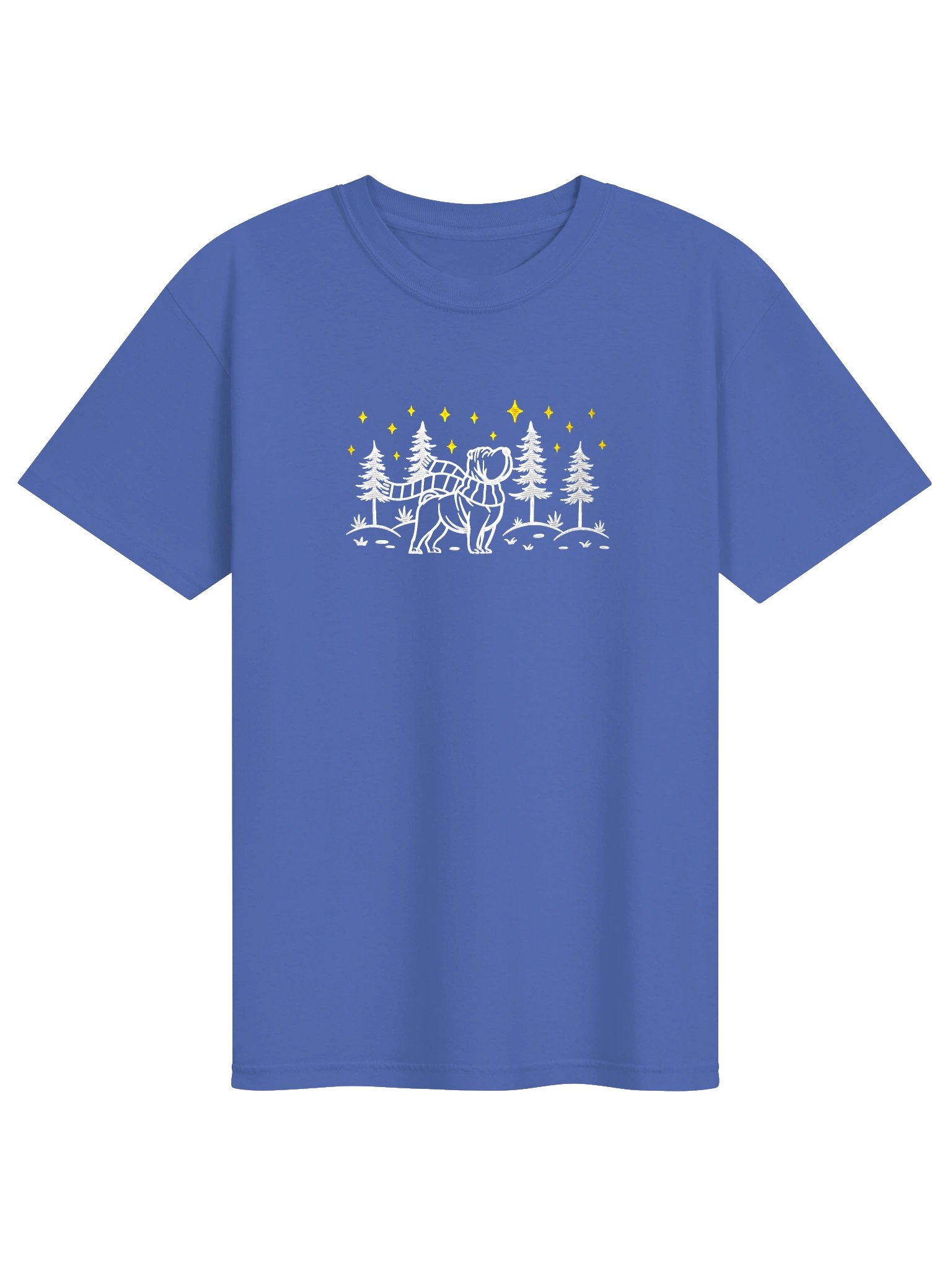 Shar Pei Winter/Christmas Line Art Design Embroidered T-Shirt product image (25)