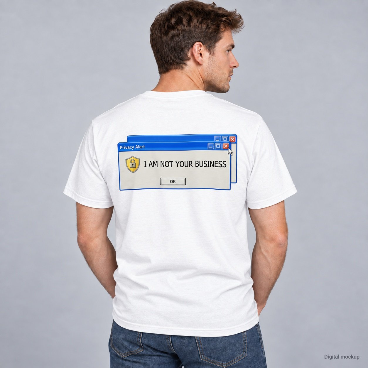 Y2K Privacy Popup I Am Not Your Business T-Shirt product image (1)