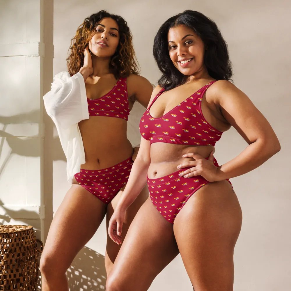 MSLA Red High Waisted Bikini product image (3)