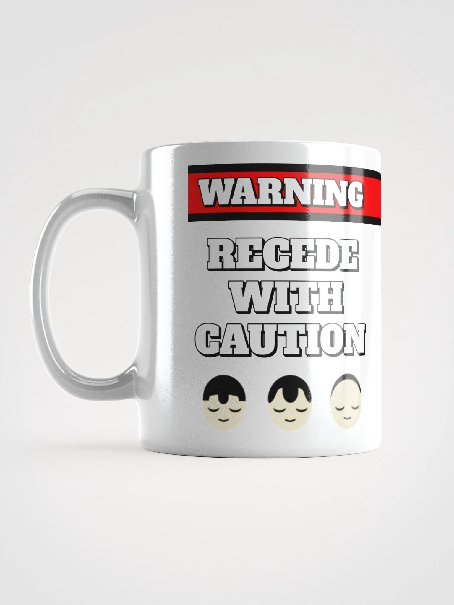 Recede With Caution - Funny Humorous White Mug product image (17)