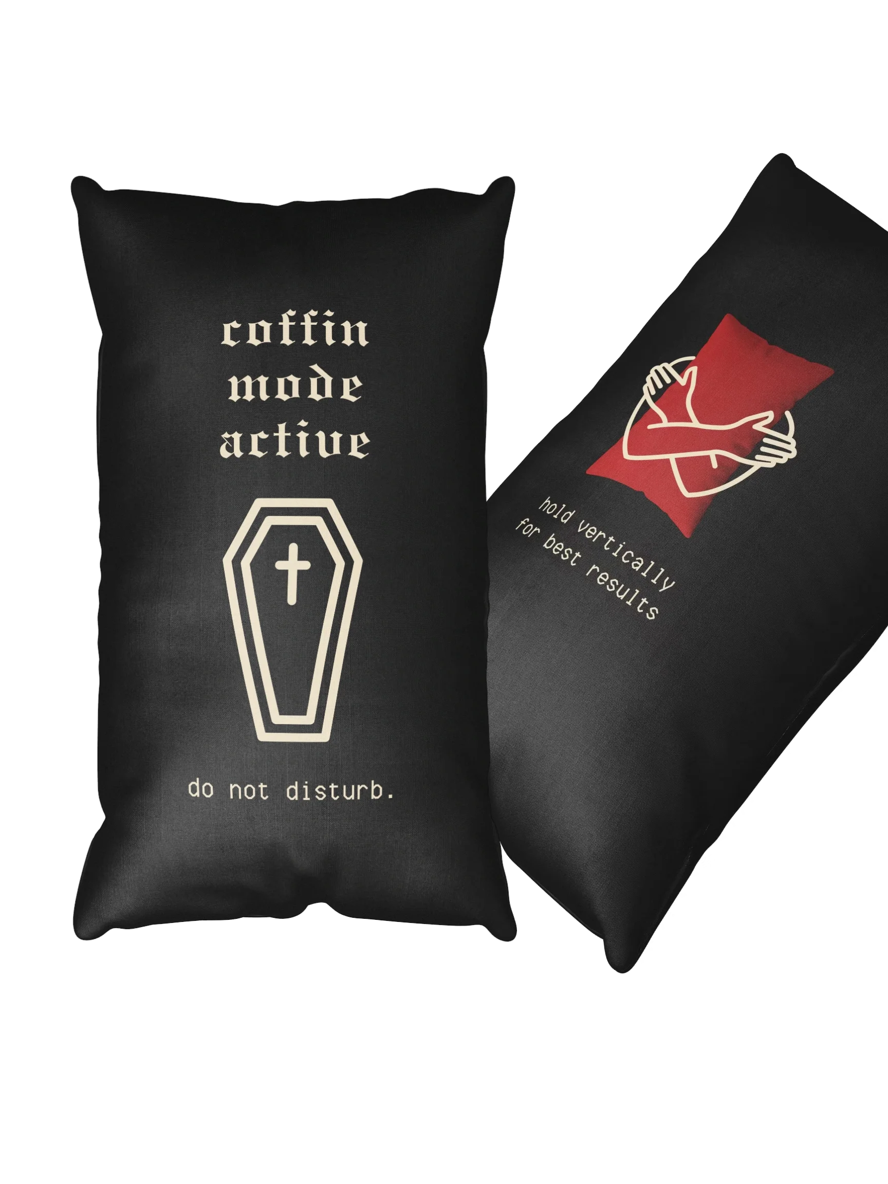Coffin Mode Active Pillow | Gothic Chronic Pain & Spoonie Rest Decor product image (1)