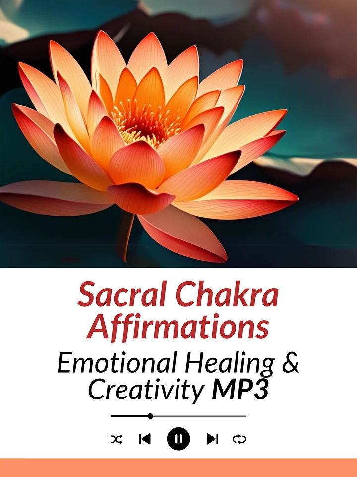 Sacral Chakra Affirmations for Emotional Healing & Creativity | 417 Hz Frequency | MP3 Download product image (1)