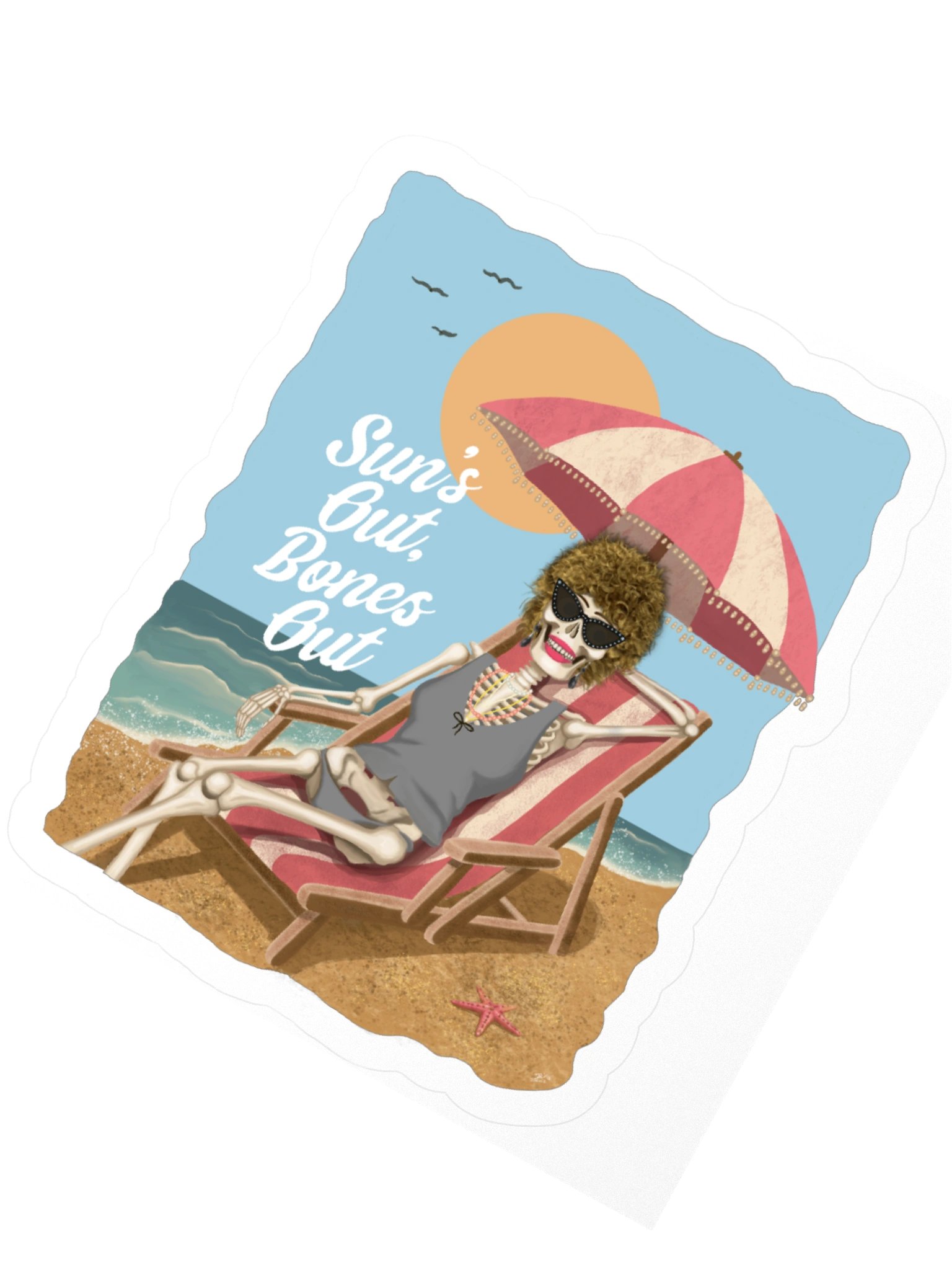 Sun's Out Bones Out Sticker product image (2)