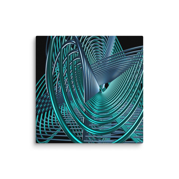 Oscilloscopic Dance #2 - Lissajous Figures Code Art Canvas Print product image (1)