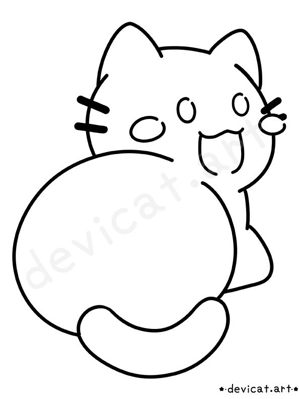 CandiCat Meow 2026 Coloring Page product image (1)