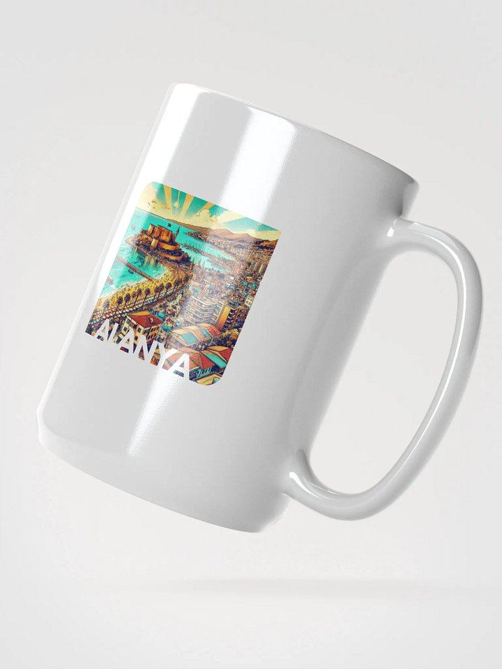 White Glossy Mug | AI Design Alanya city product image (2)