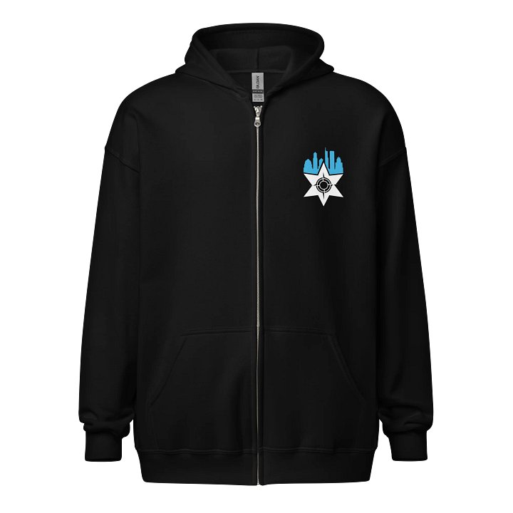 Zip Hoodie (White & Blue) product image (1)