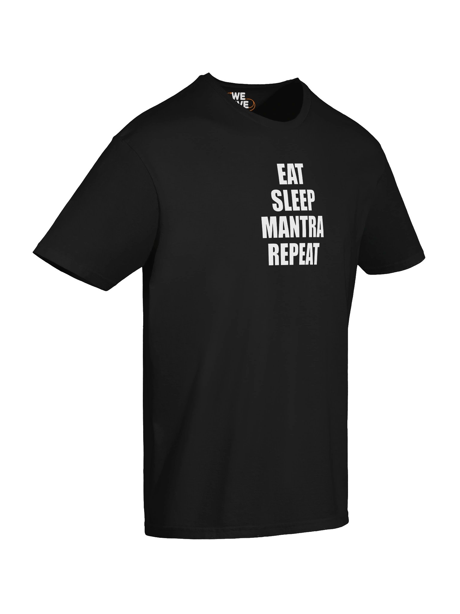 Eat Sleep Mantra Repeat White Logo Unisex T-shirt product image (2)