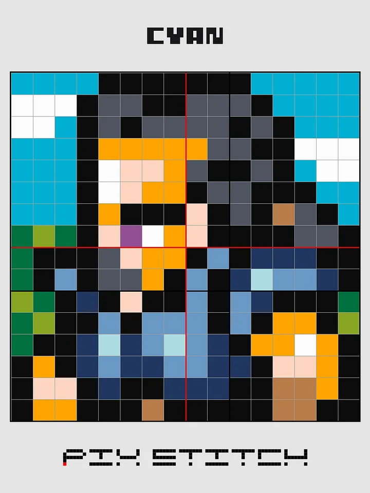 Cyan Pixel Art product image (2)
