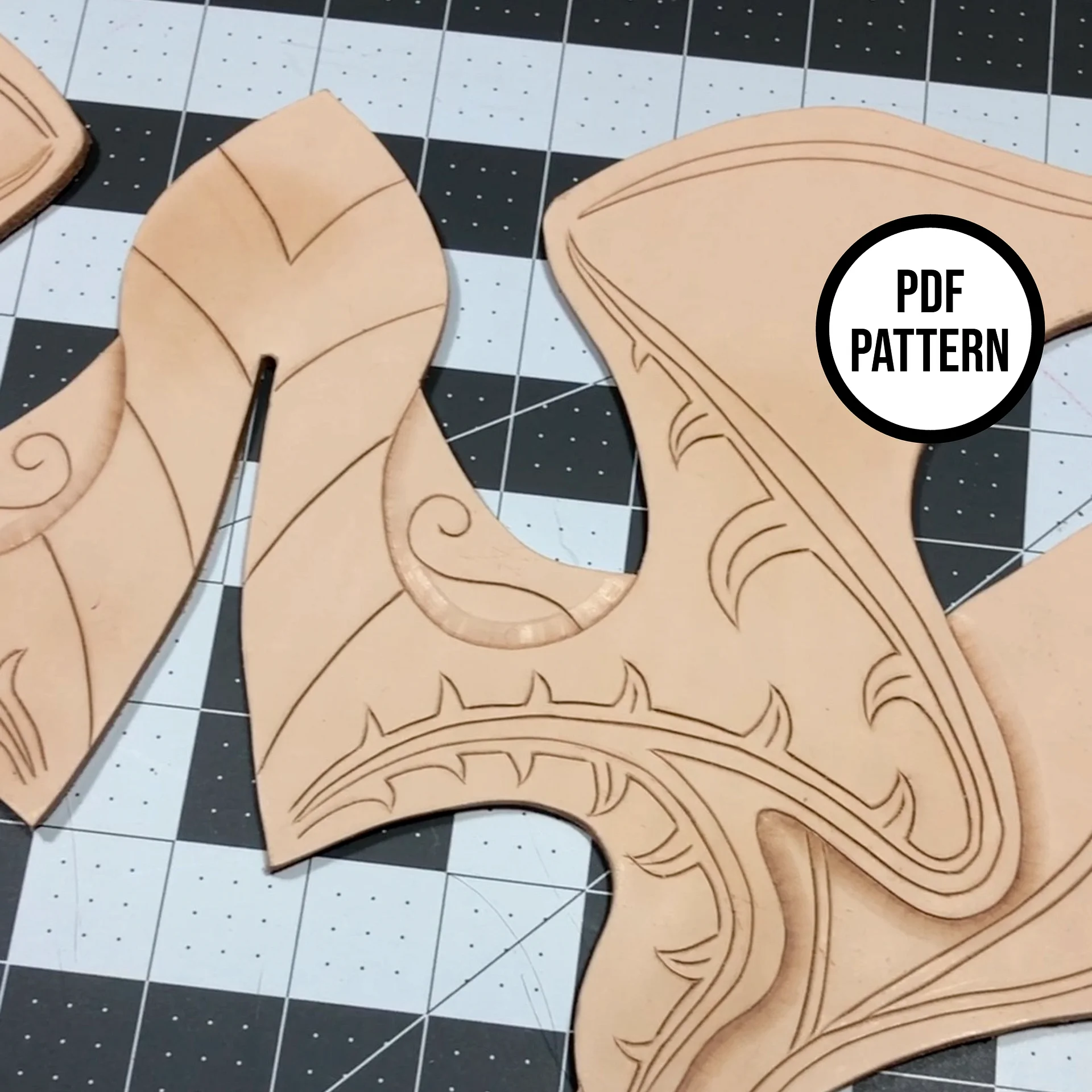 Elven Helm - PDF Pattern for EVA Foam & Leather product image (5)