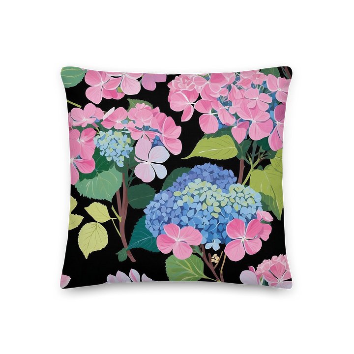 Hydrangea Harmony Premium Pillow product image (1)