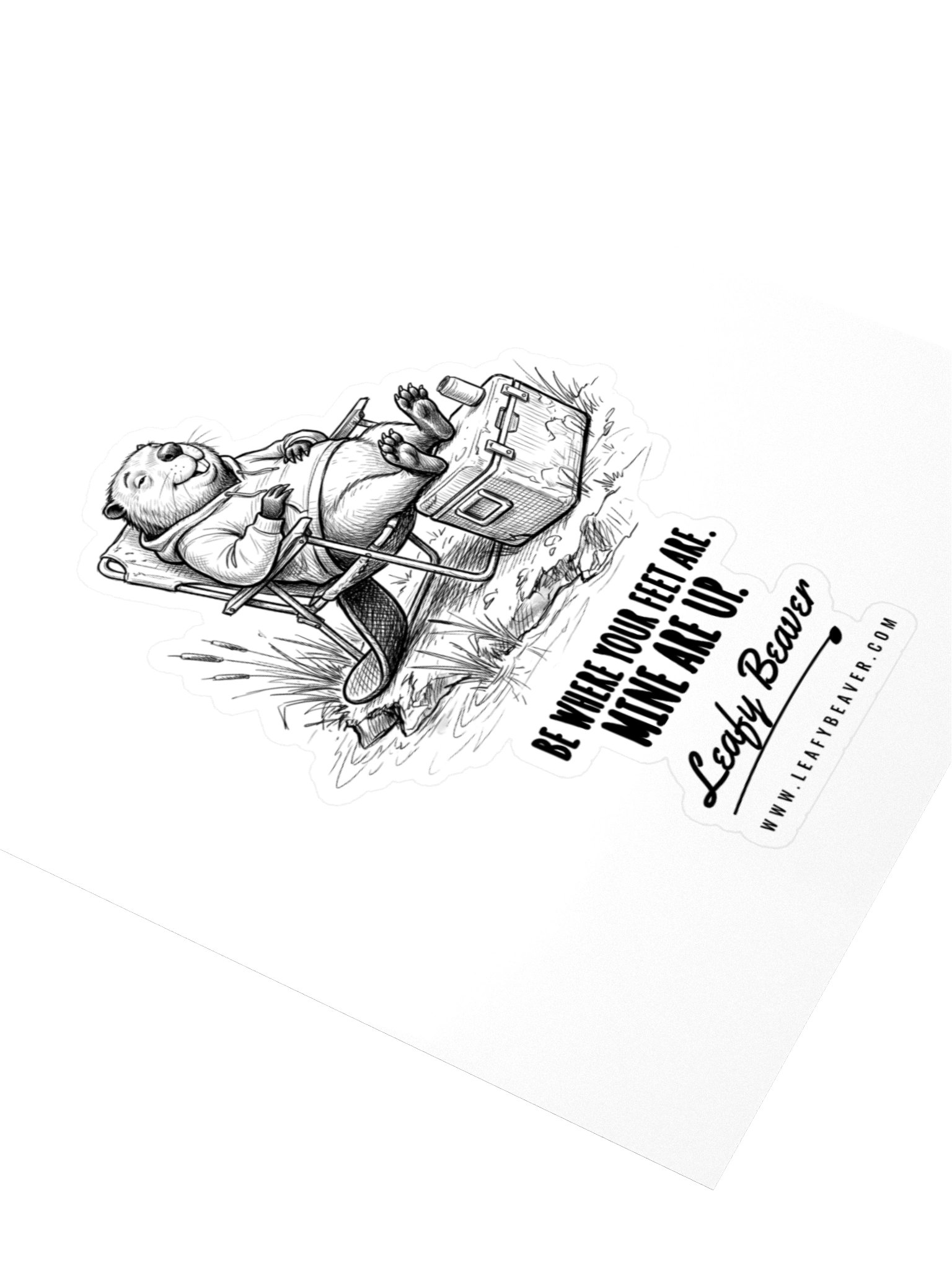 Feet Up Sticker – Funny Be Where Your Feet Are Laptop Sticker product image (3)