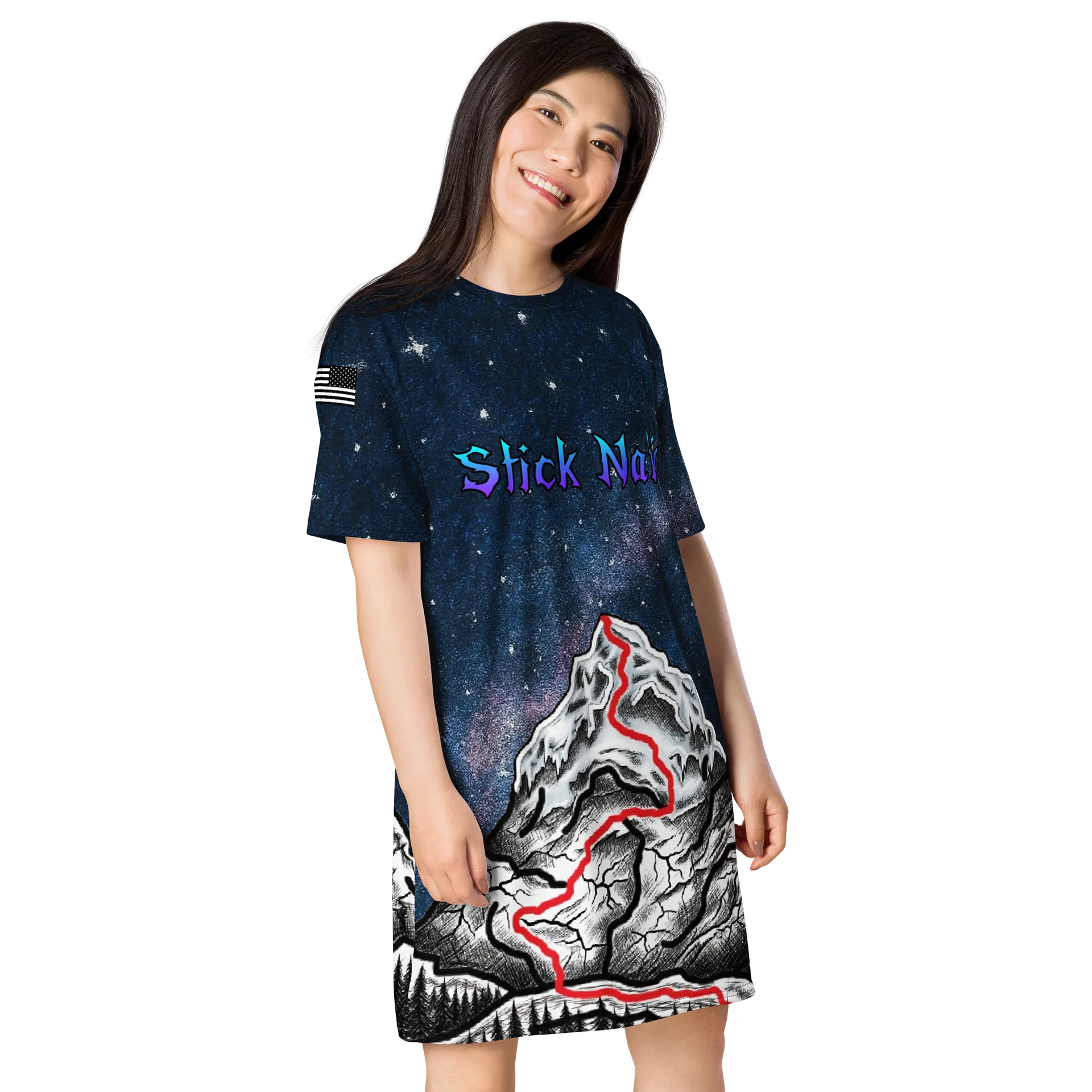 Stick Nation T‑Shirt Dress product image (4)