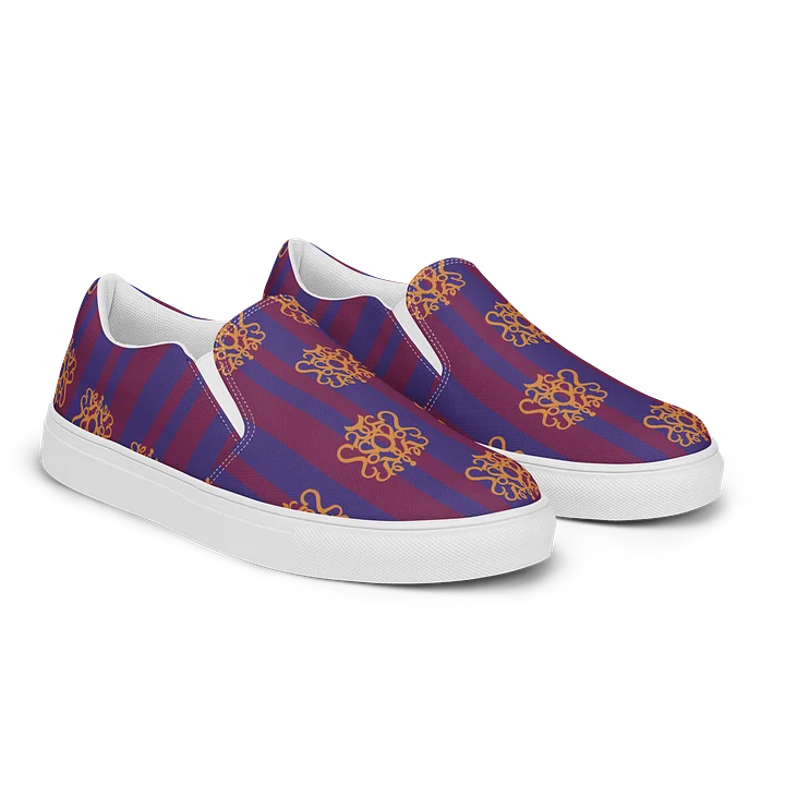 Purple and Maroon Flirty Academic Canvas Slip-Ons product image (2)