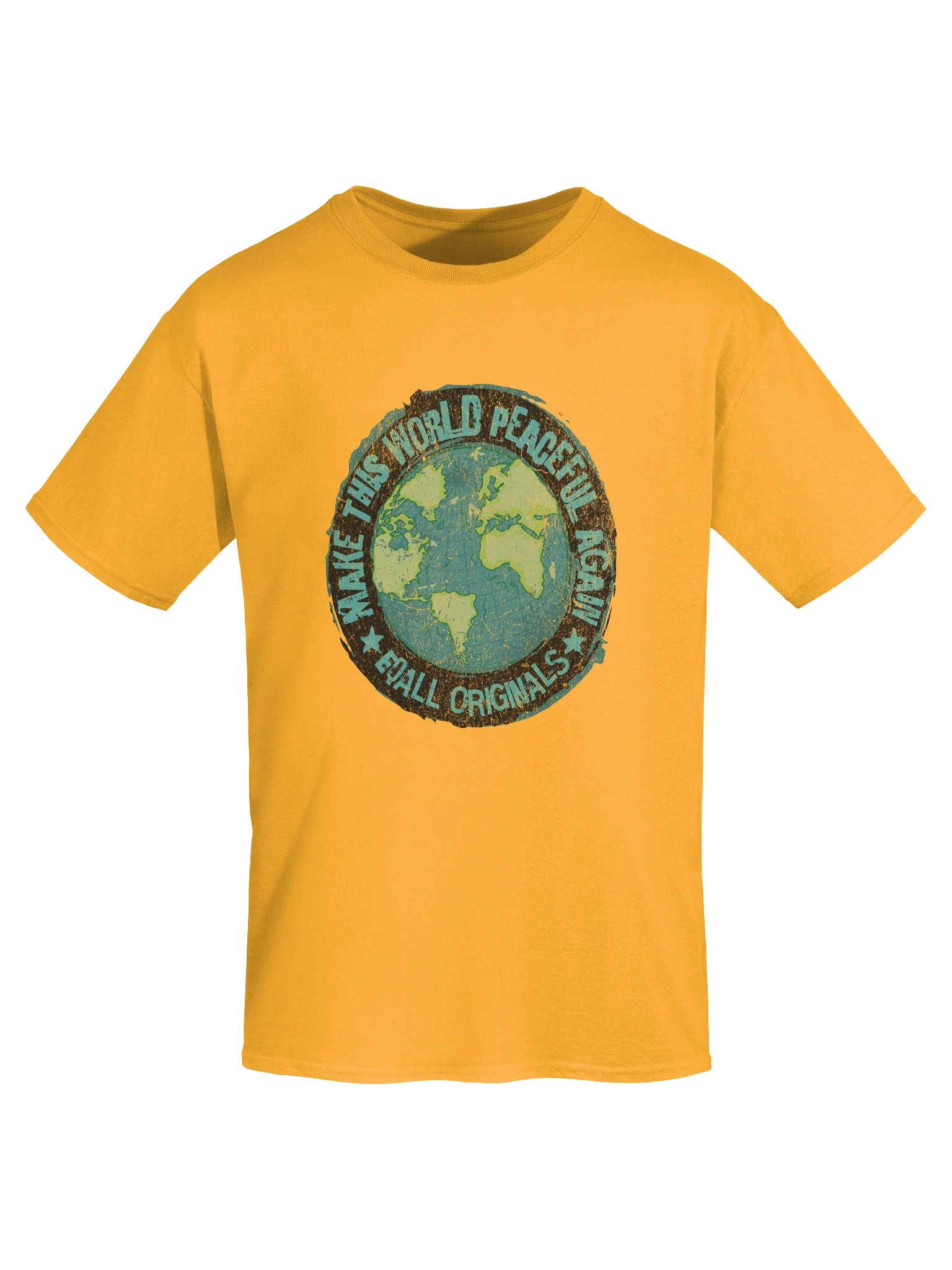 World Peace_EQALL® Originals Unisex Gildan Tee_Black / Turquoise product image (7)