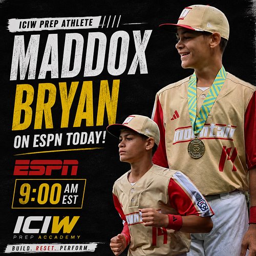ICIW Prep Athlete Maddox Bryan is back on ESPN this morning at 9:00 AM EST. That’s 6:00 AM in Vegas. 

These are the moments ...