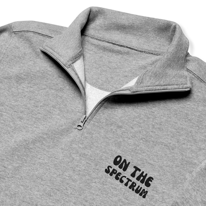 ON THE SPECTRUM (black) embroidered quarter zip product image (7)