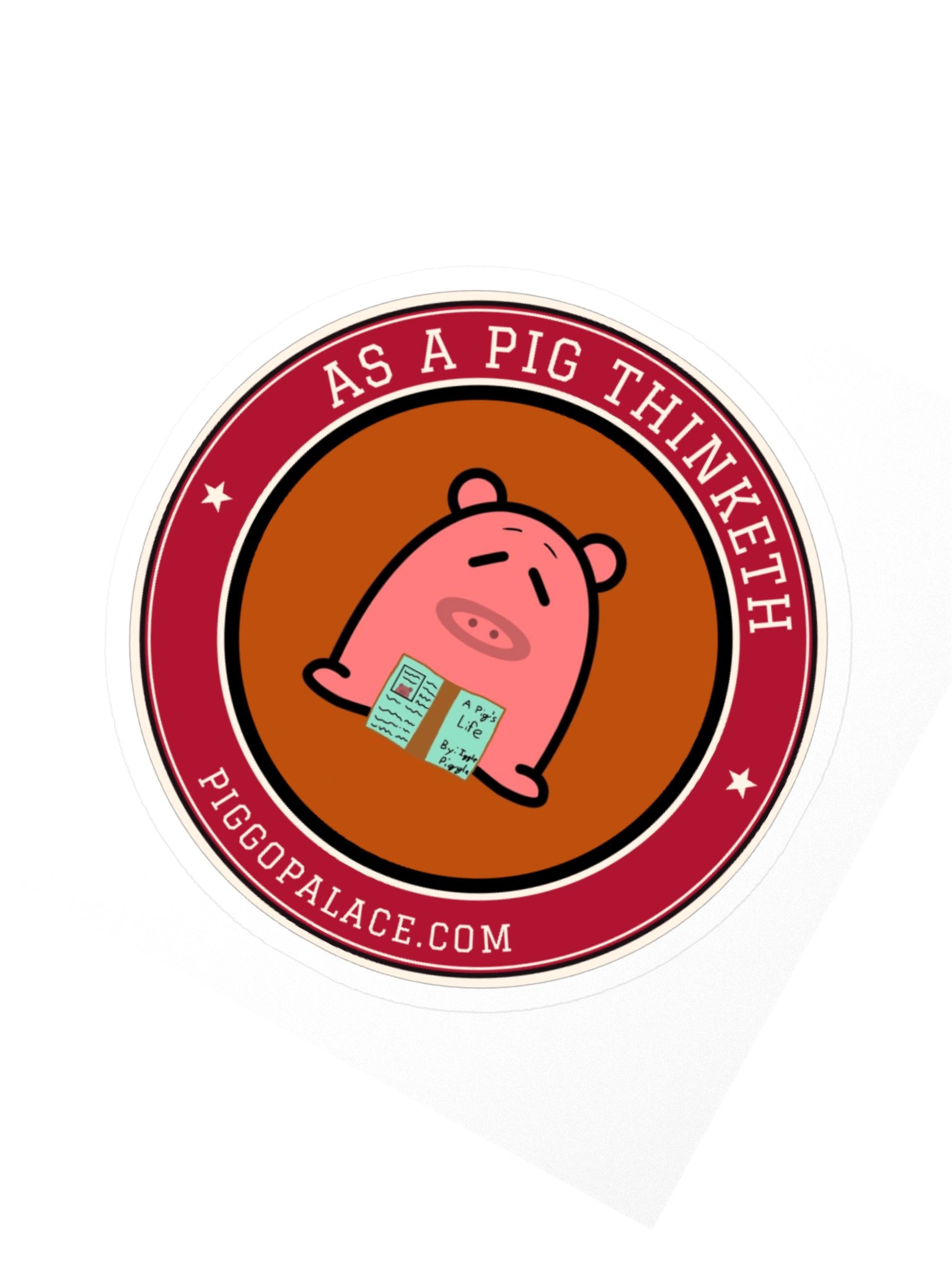 Reading Pig Sticker | As a Pig Thinketh product image (5)