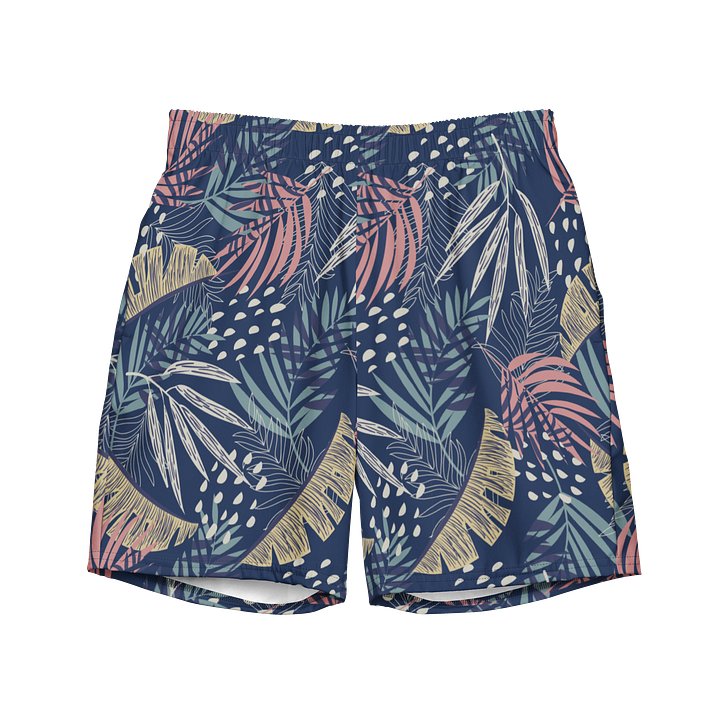 Tropical Leaves Paradise Swim Trunks for Summer Comfort product image (1)