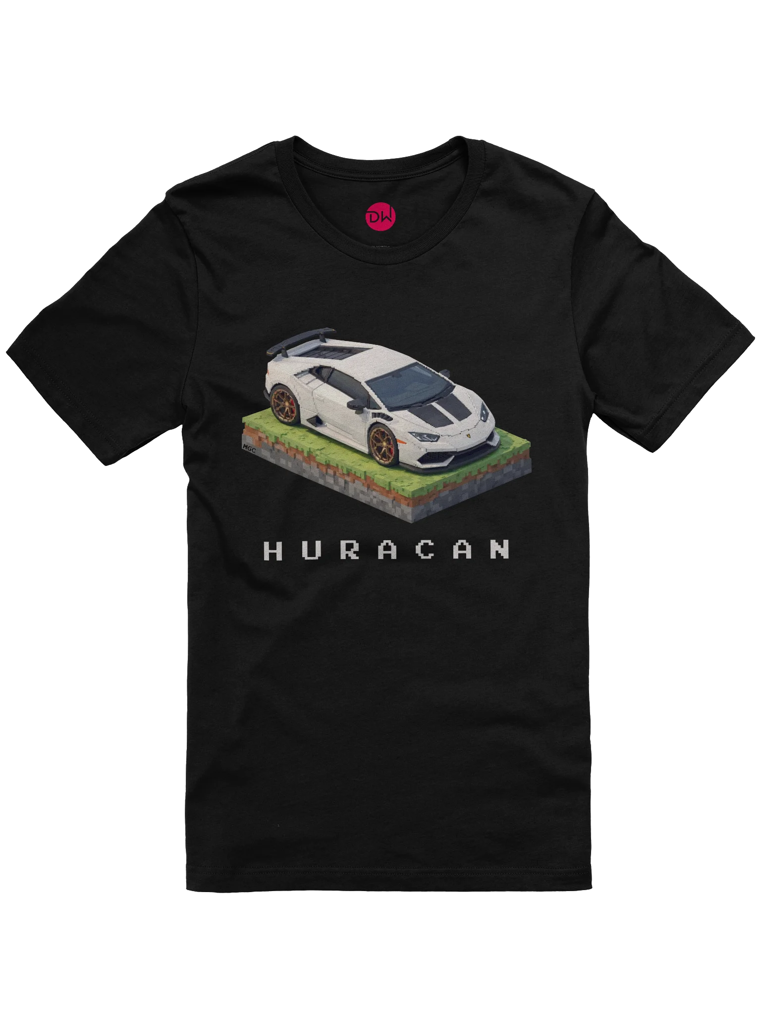 White Lamborghini Huracan Shirt (Pixel, Retro, Minecraft) product image (4)
