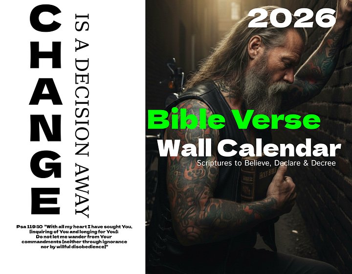 2026 Bible Verse Wall Calendar | Change is a Decision Away |Monthly Bible Verse, Reflective Scripture Verses to Encourage & Edify Your Faith, All Bible Quotes are From the Amplified Bible product image (1)
