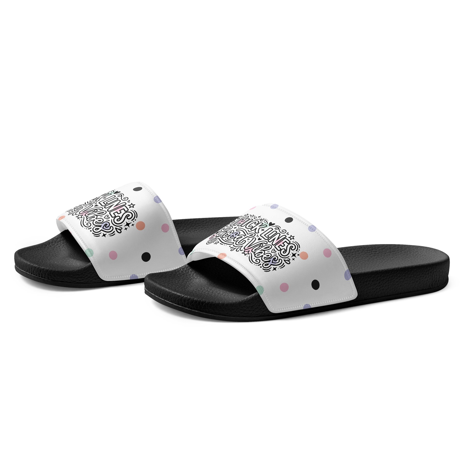 Good Vibes Polka Dot Men's Slides product image (3)