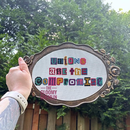 Let's pretend I finished May's cross stitch pattern in time for International Worker's Day / May Day 😅 this one goes out to a...