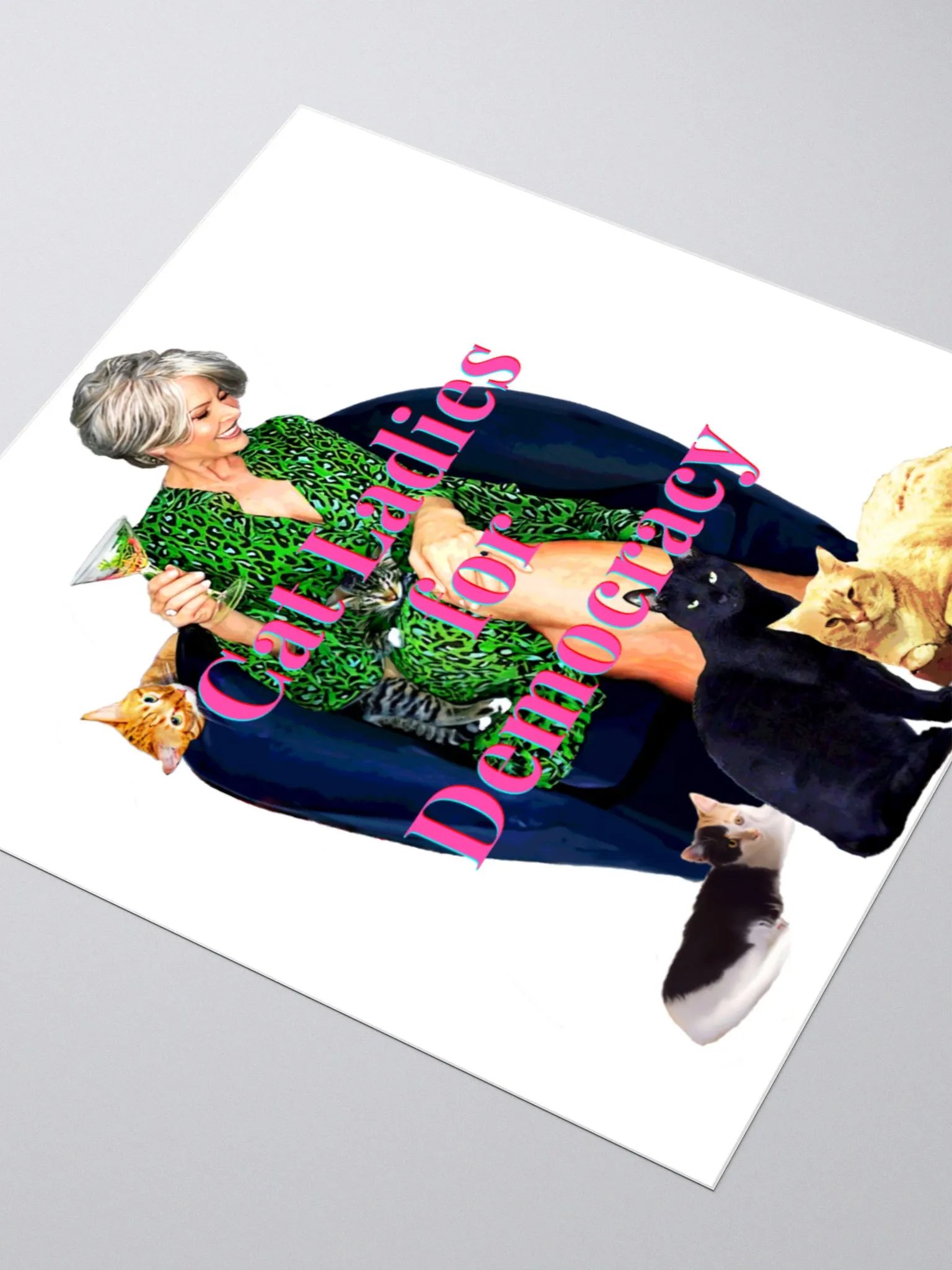 Cat Ladies for Democracy Sticker! product image (3)