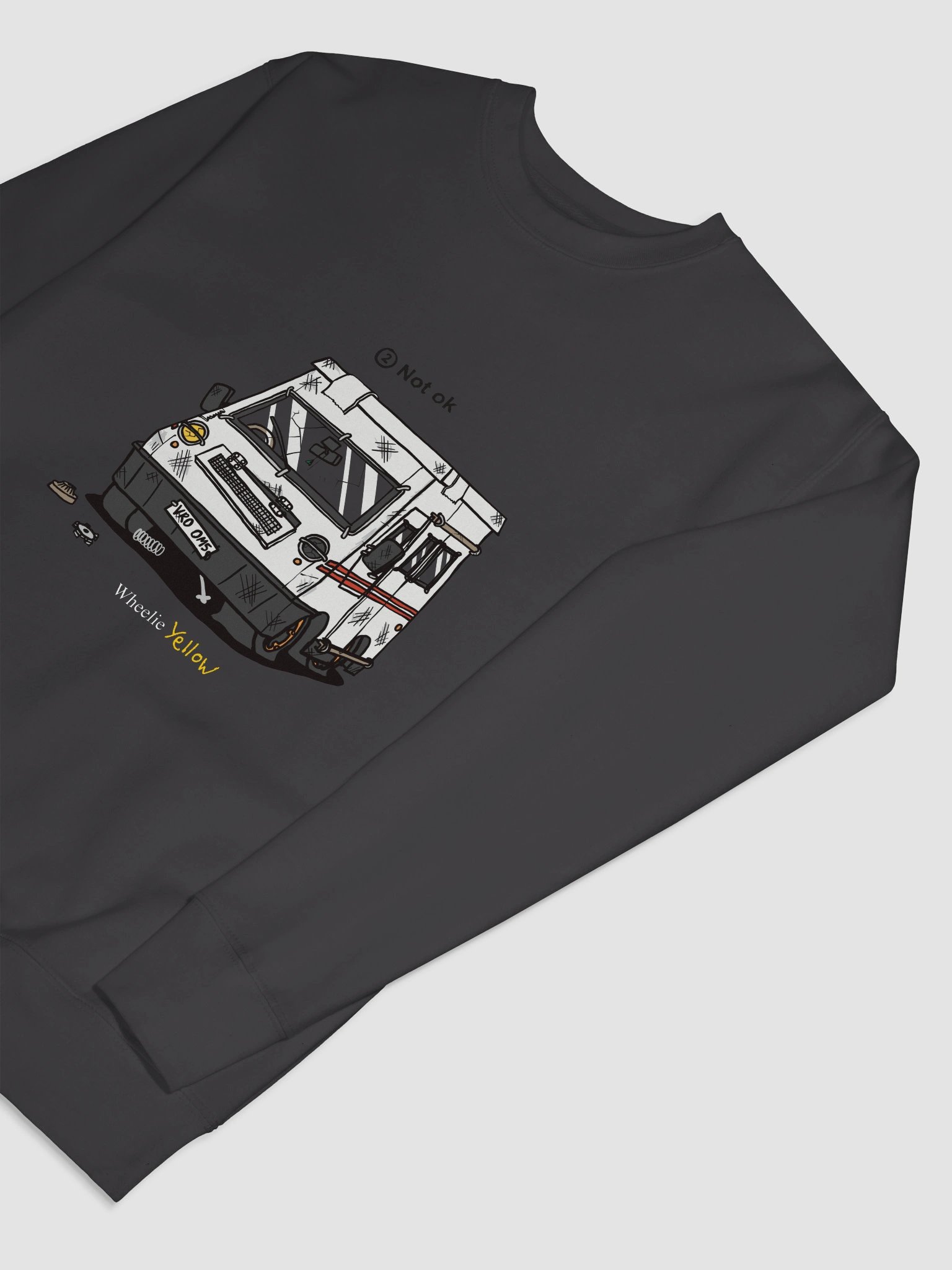 A not-ok Wheelie Yellow sweatshirt! product image (67)