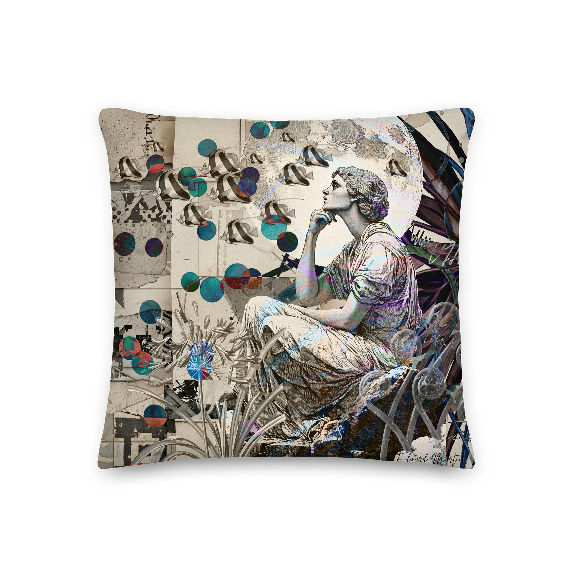 Sueño de Luna (Moon Dream) by Edward Martin Pillow product image (3)