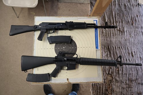 Saiga MK102 vs. Springfield Armory SA16A2

Tous les deux en 5,56x45mm

#ak #ar15 #m16A2