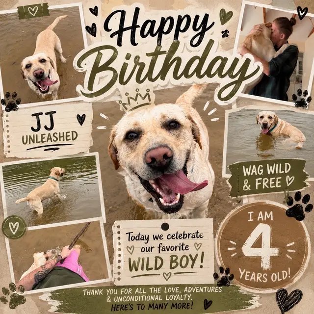Happy birthday JJ man!  #WagWildAndFree #happybirthday #labradorretriever 