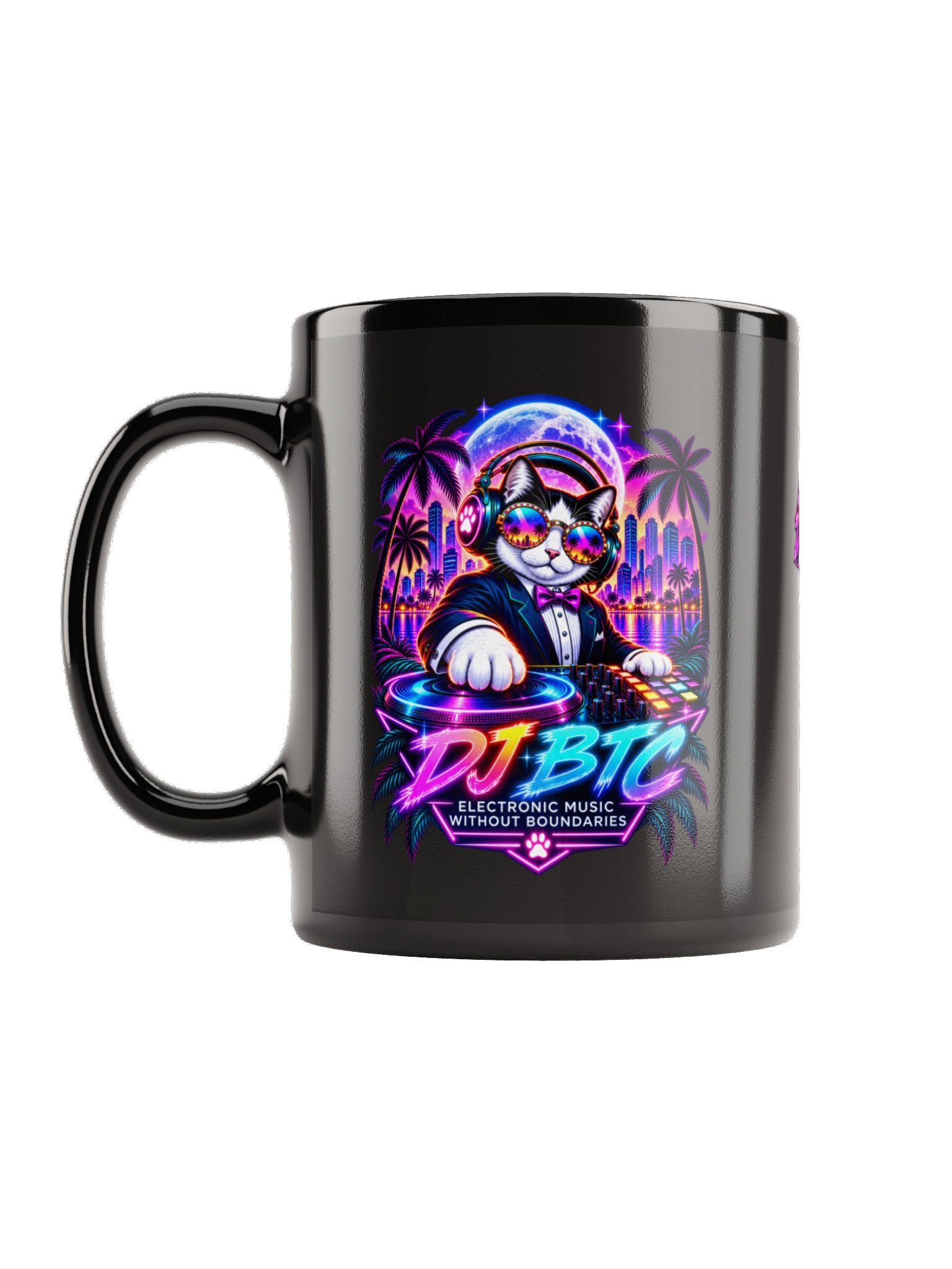 DJ BTC – Bob Thunder Cat Neon Nights Mug product image (2)