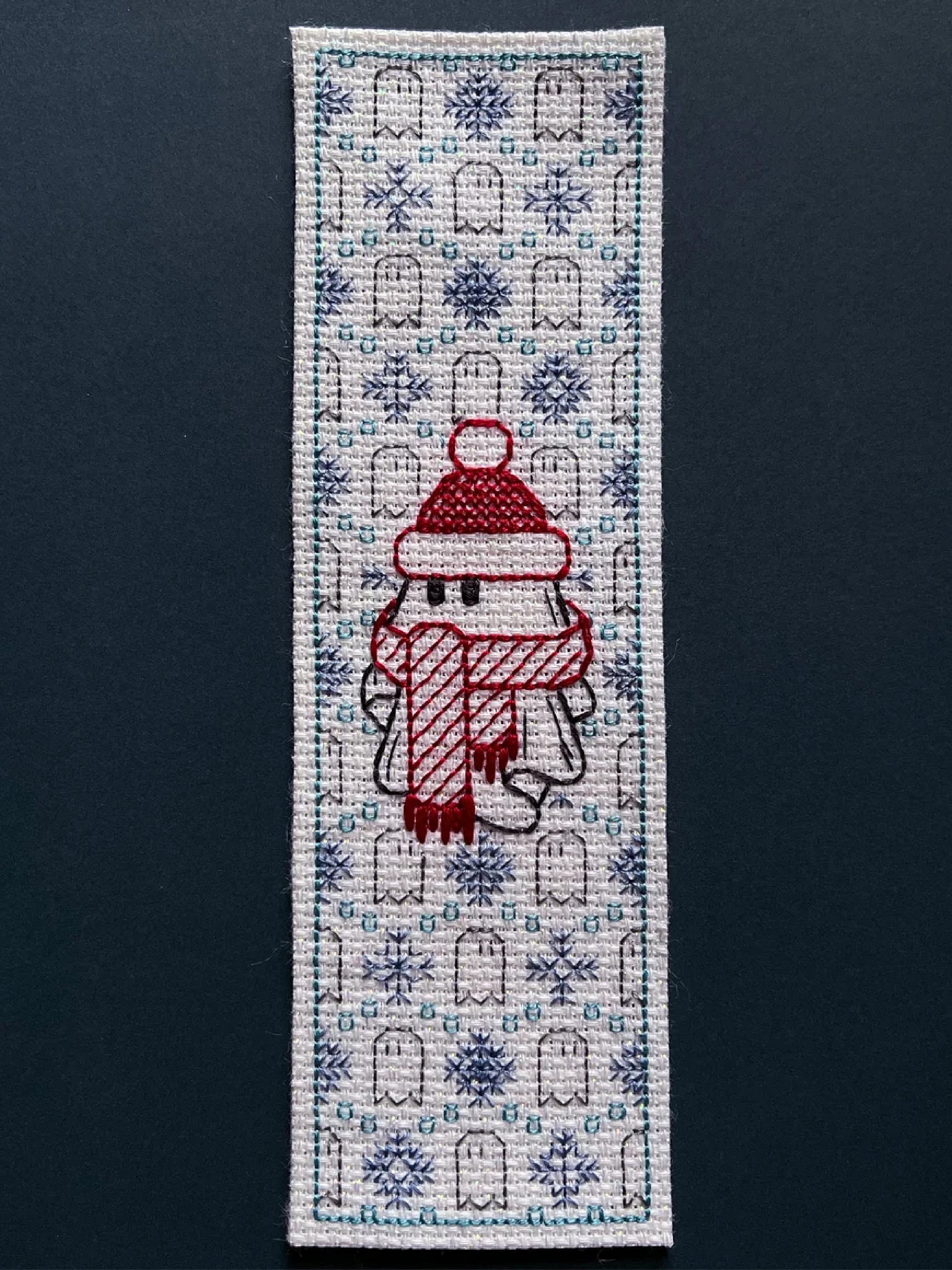 Holiday Spirit Bookmark • Blackwork Cross Stitch Pattern • PDF Digital Download product image (7)