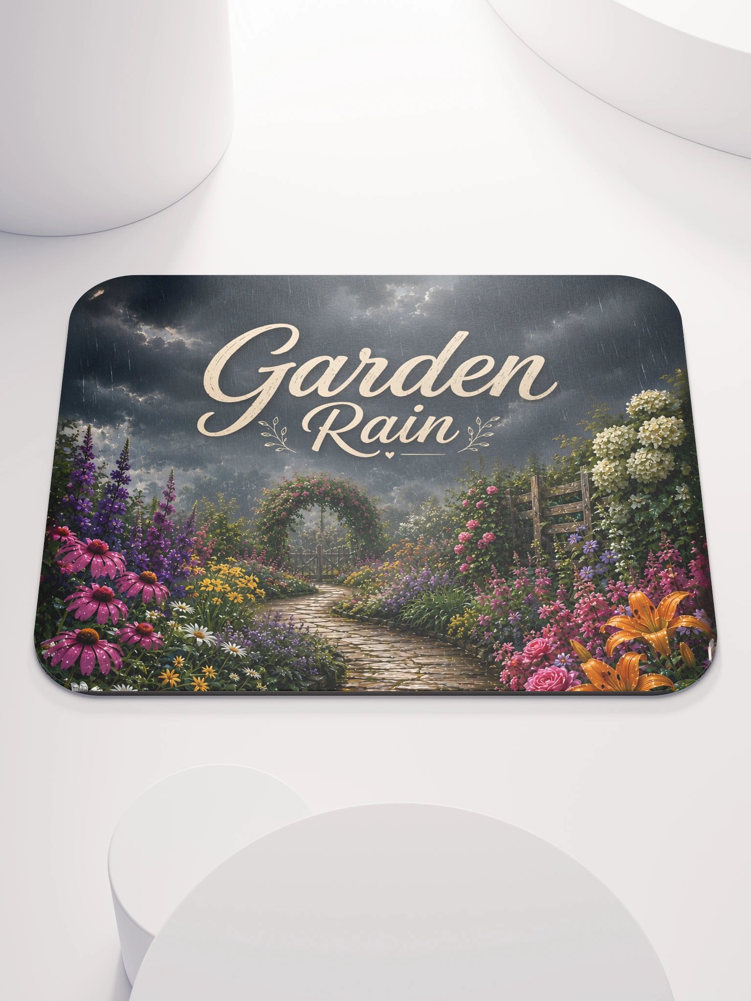 Garden Rain Mouse Pad product image (1)