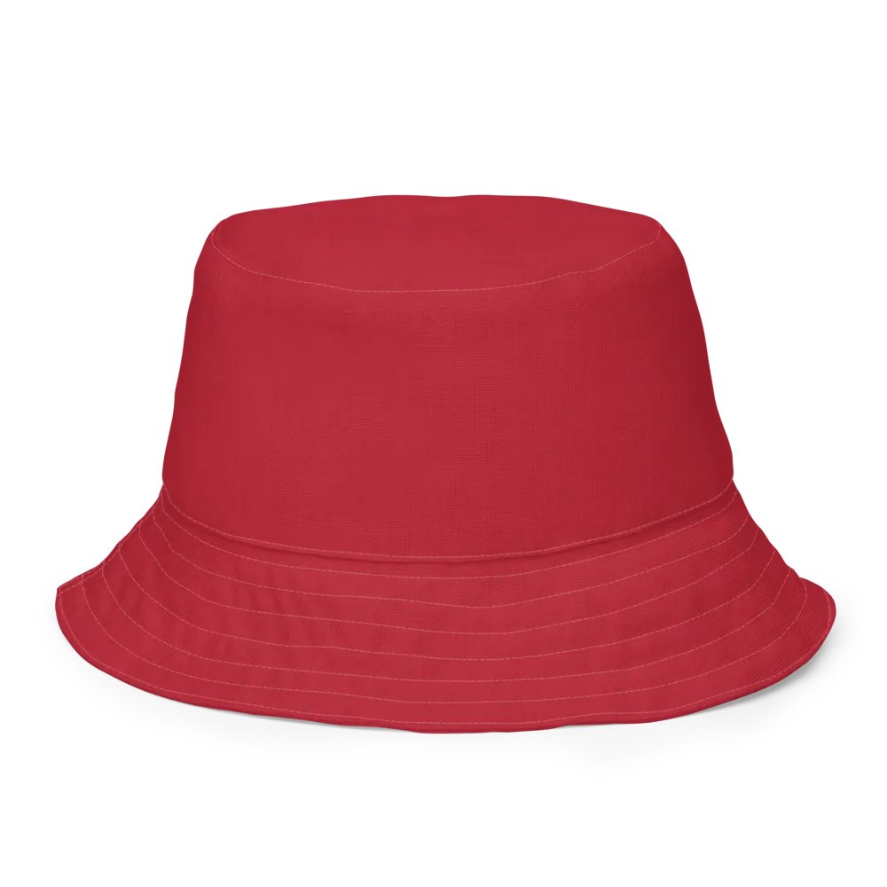 Reversible Metallic Silver & Red Painted Bucket Hat product image (8)