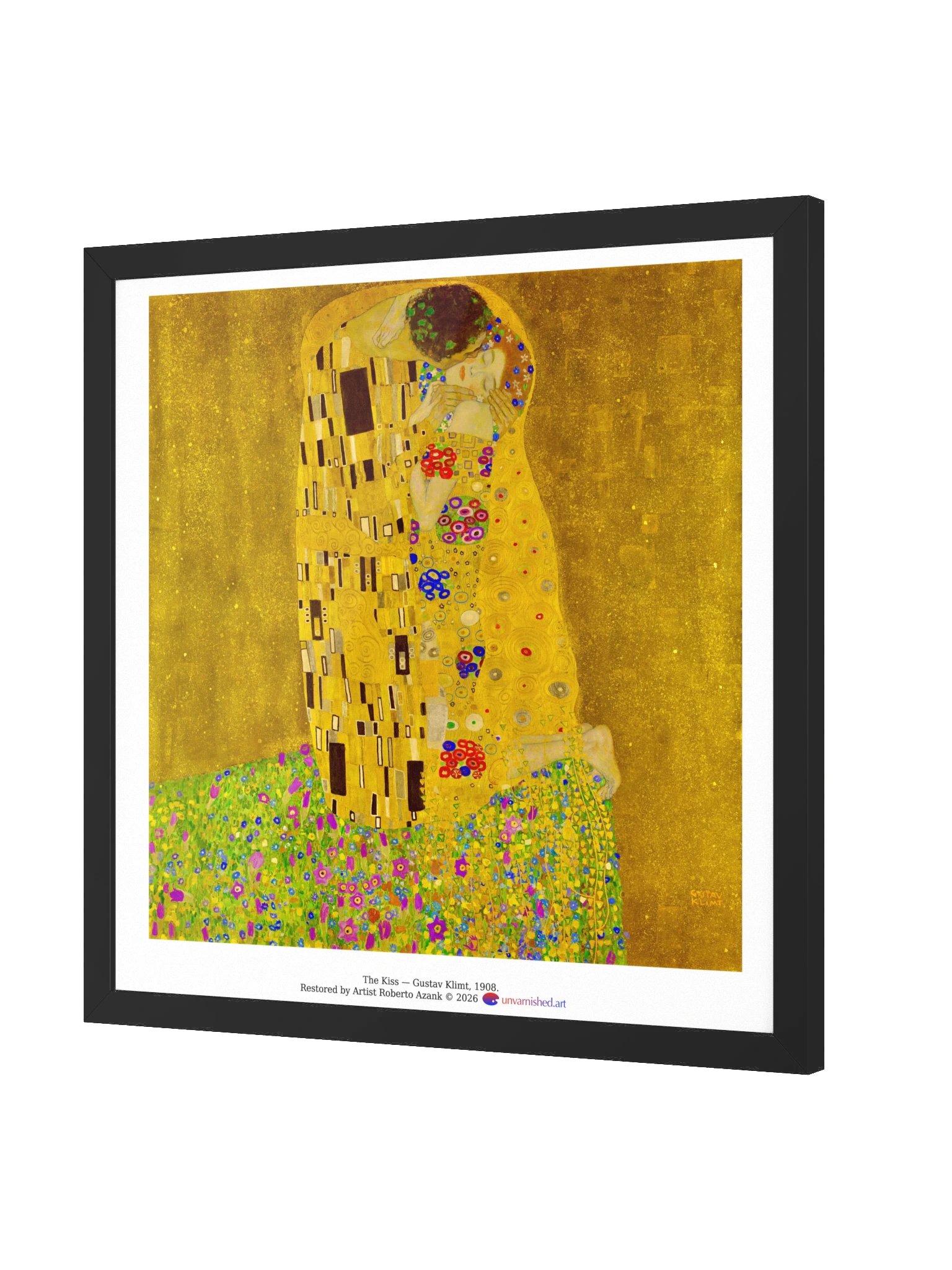 The Kiss — Square Framed Matte Poster product image (2)
