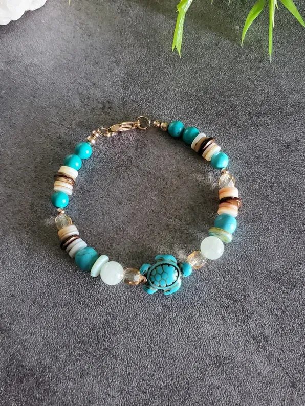 Creative Flow Bracelet • Blue Howlite and Aventurine product image (2)