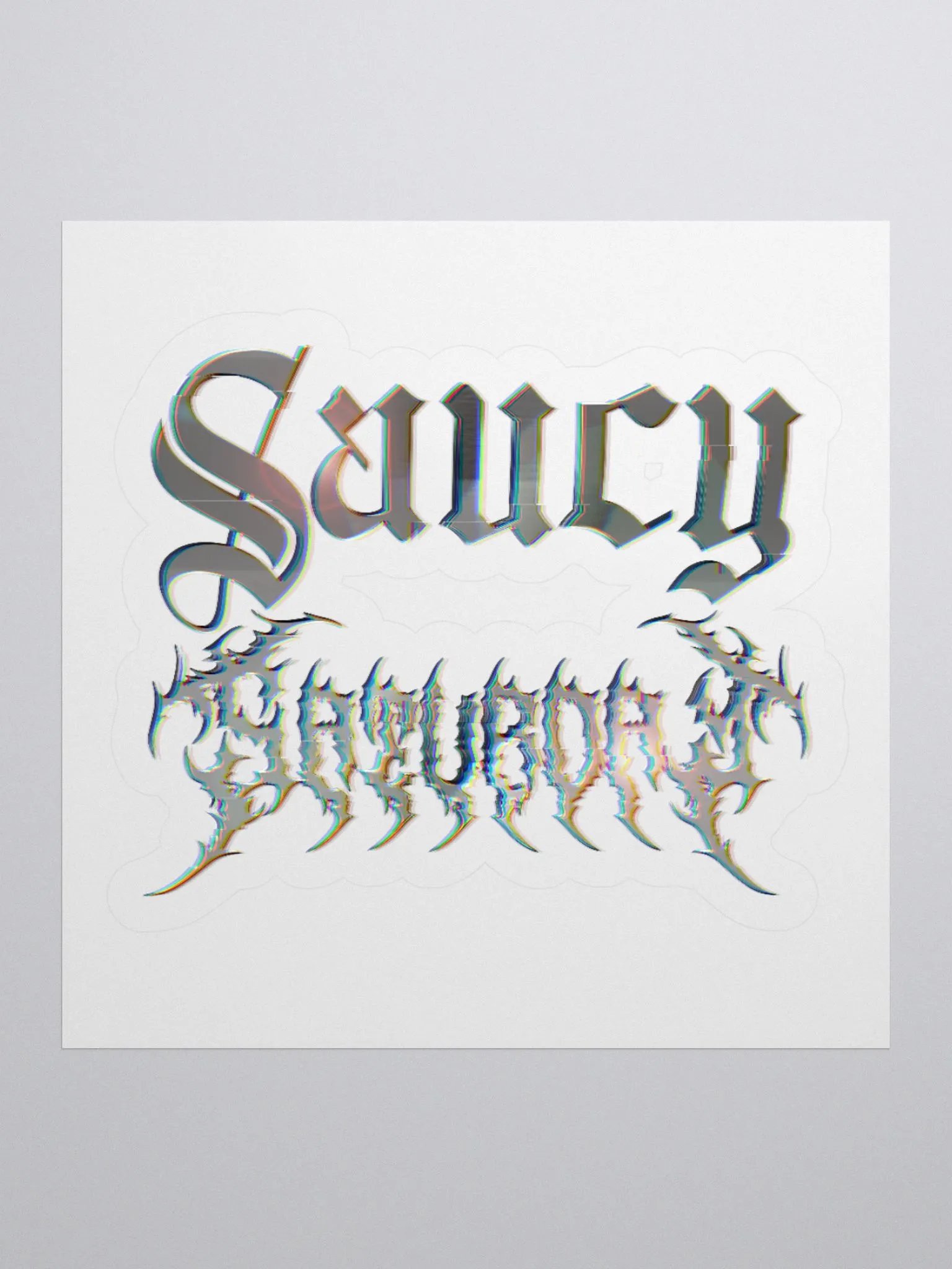 Saucy Glitch/Metal Sticker product image (1)