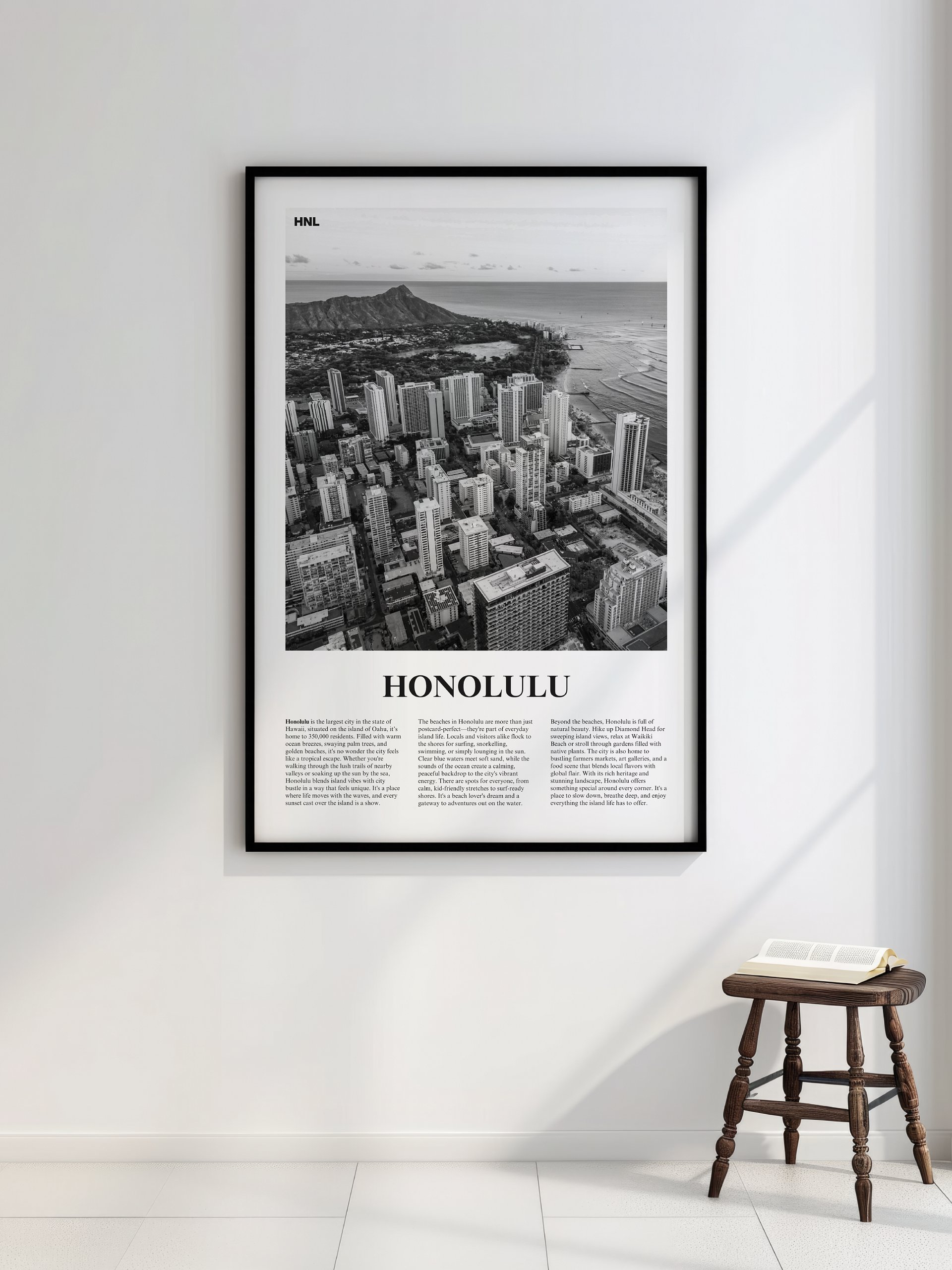 Honolulu 01 Newspaper Poster | Framed product image (2)