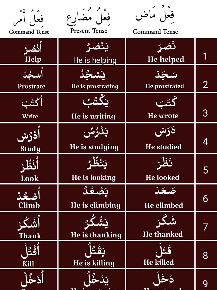 100 Essential Arabic Verbs: Master Past, Present, and Command Tenses product image (2)