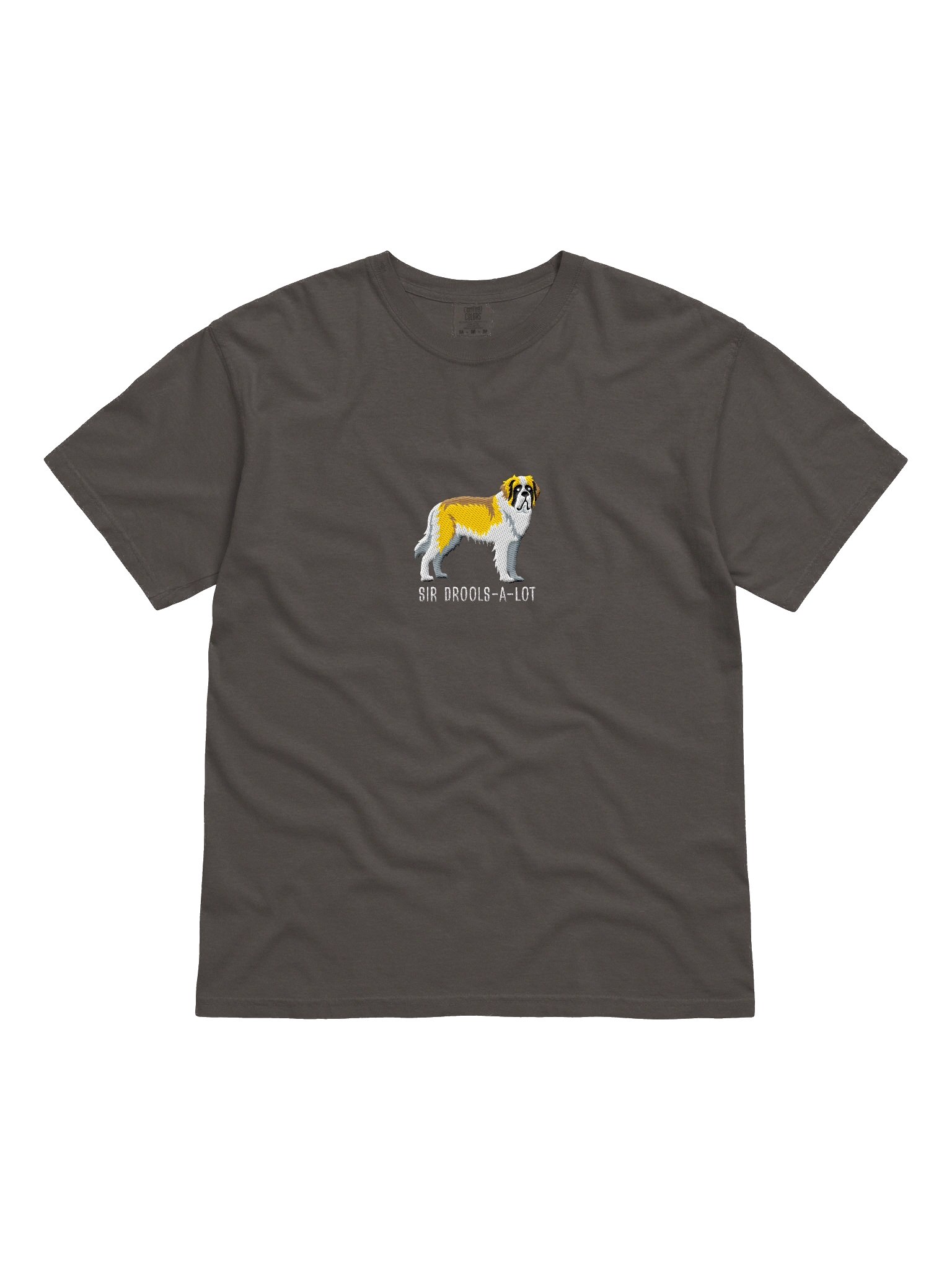 Sir Drools-A-Lot T-Shirt(Embroidered) of a Saint Bernard(Lemon & White) product image (4)
