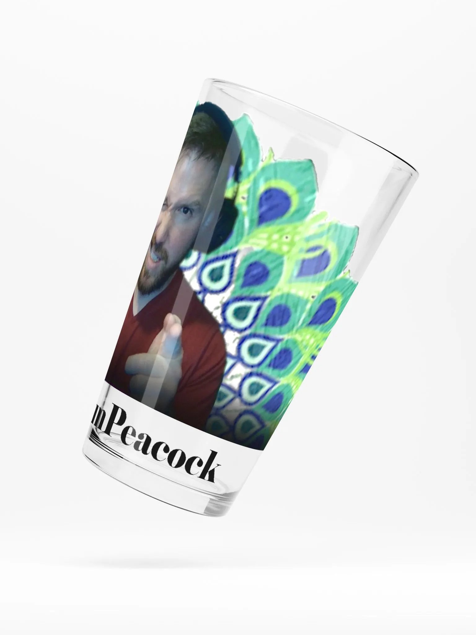 #TeamPeacock Pint Glass product image (5)