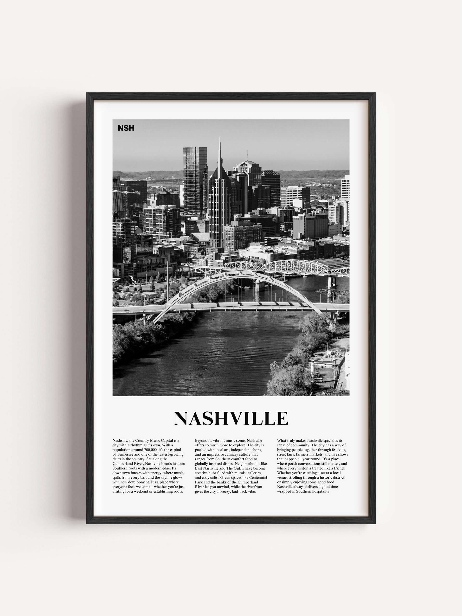 Nashville 02 Newspaper Poster | Framed product image (1)