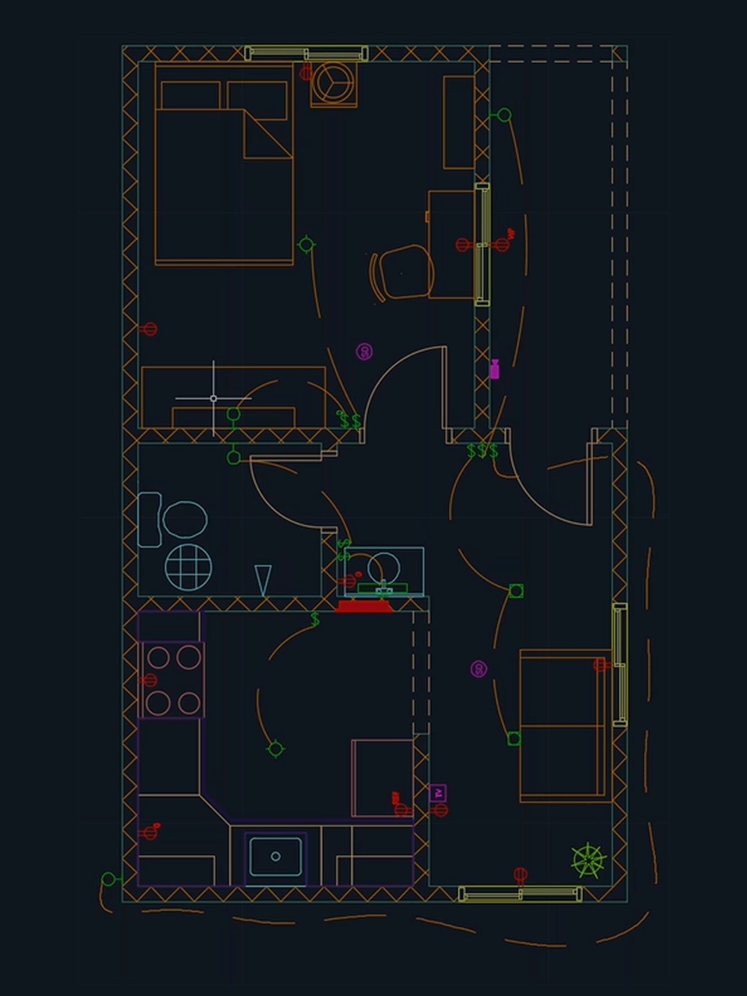 One Bedroom Series: Electrical Legend (PDF and DWG) product image (2)