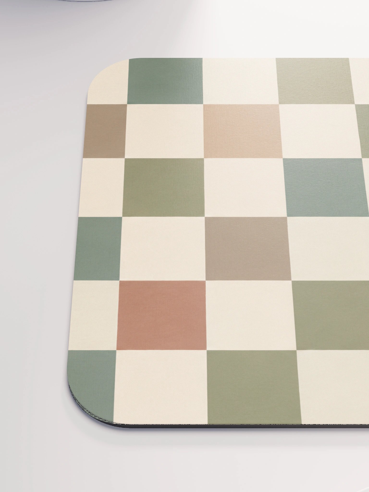 Boho Checkerboard Desk Mat: Anti-Slip Neoprene Computer Mouse pad product image (6)