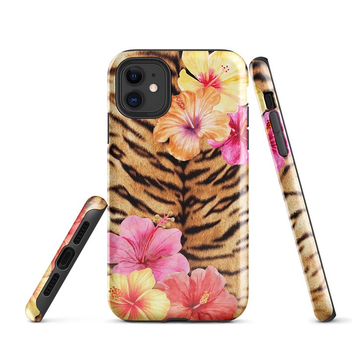 tiger flower i phone case product image (1)